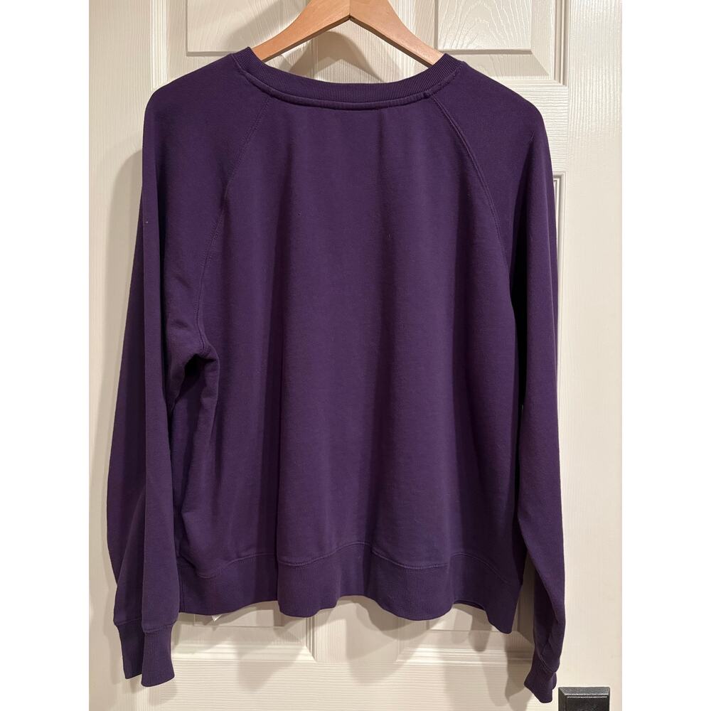WALT DISNEY WORLD Purple Crew Neck Embroidered Sweatshirt Size XL Cotton - Picture 6 of 6